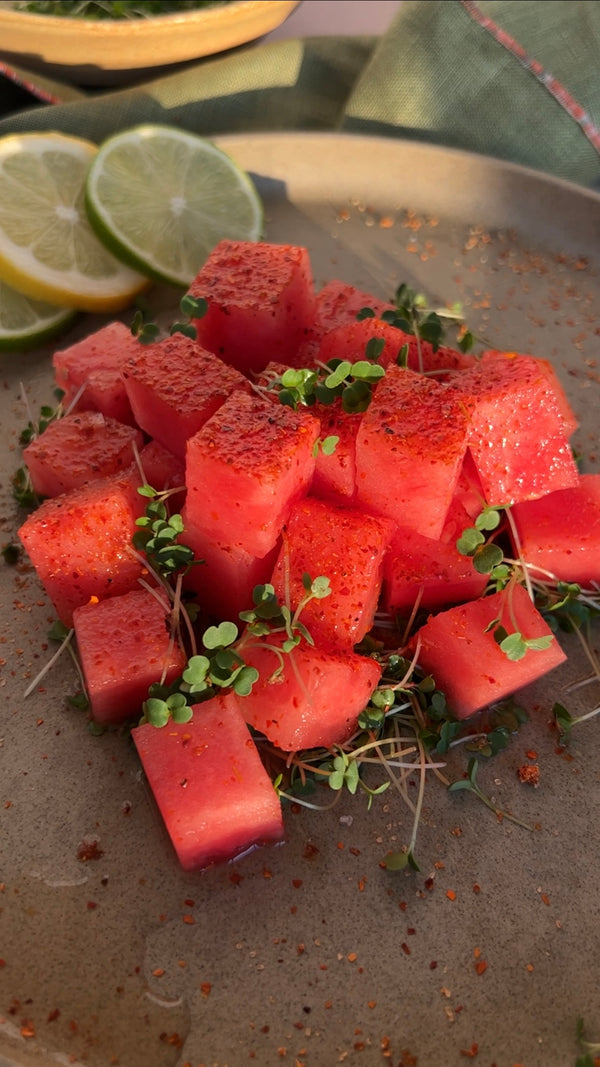 Arugula Microgreen Watermelon Salad | Leath House Recipes