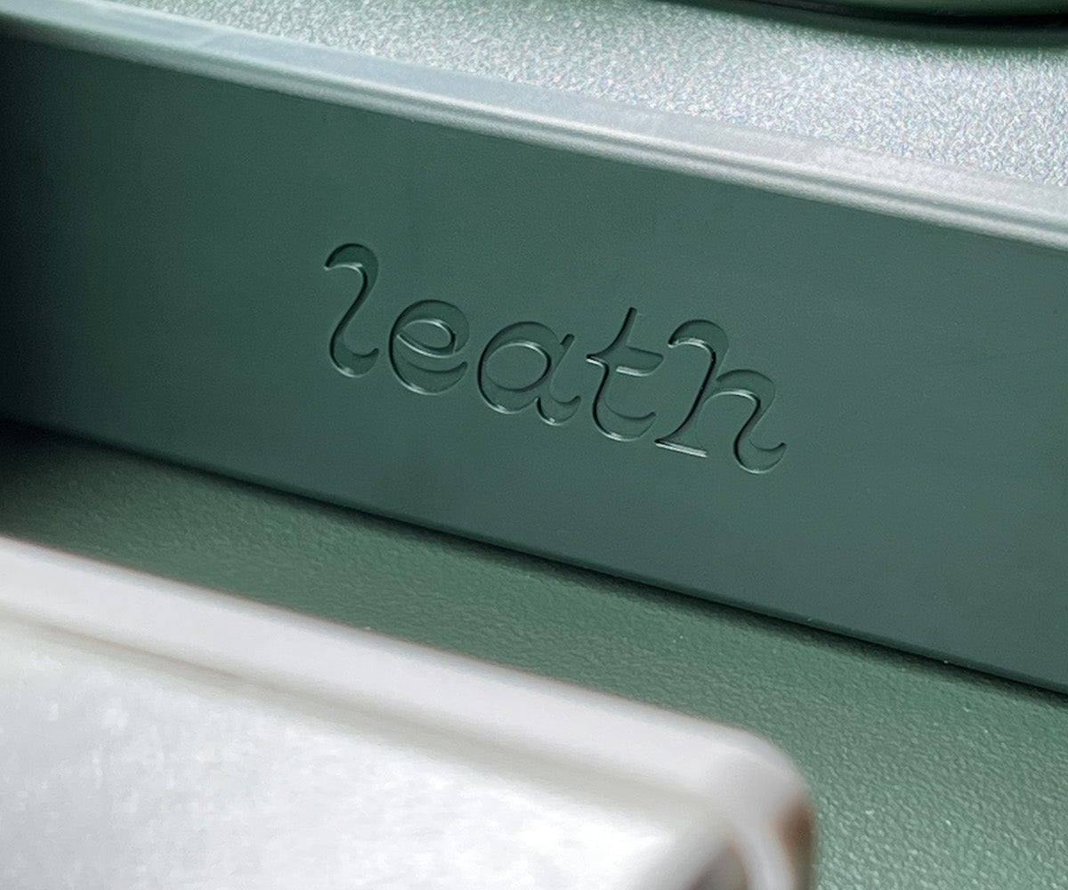 Leath logo on the Fieldhouse - microgreen grow house