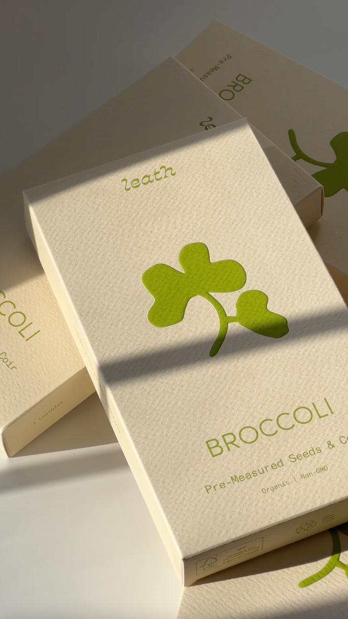Broccoli Leathlet Boxes - how to grow broccoli microgreens in the Fieldhouse