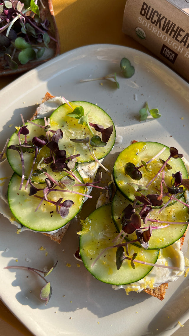 Veggie Toast with Radish Microgreens by Leath x PACHA