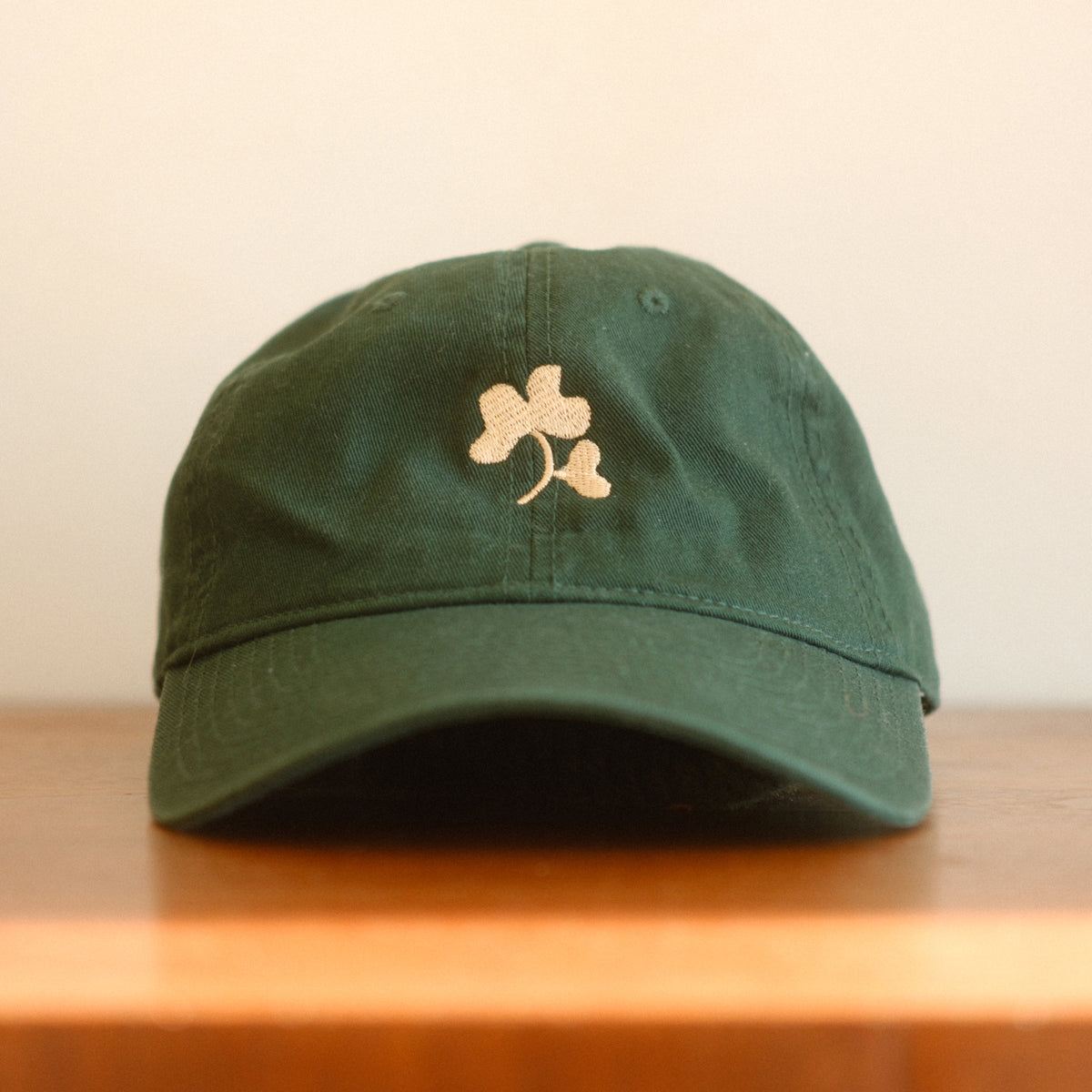 Leath Green Seedling Embroidered Dad Hat